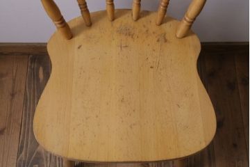 中古　飛騨家具　柏木工　明るい木味のウィンザーチェア(ダイニングチェア、ウインザーチェア)(2)