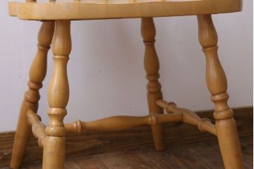 中古　飛騨家具　柏木工　明るい木味のウィンザーチェア(ダイニングチェア、ウインザーチェア)(2)