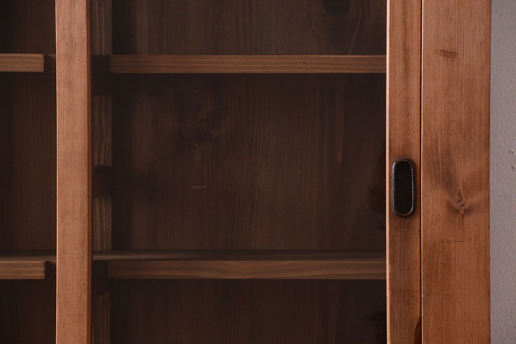 アンティーク家具　古民具・骨董　三尺　木味が美しい重ね収納棚(水屋箪笥)