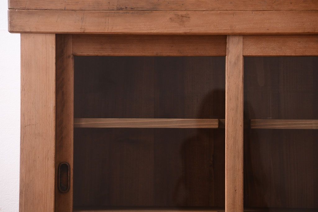 アンティーク家具　古民具・骨董　三尺　木味が美しい重ね収納棚(水屋箪笥)