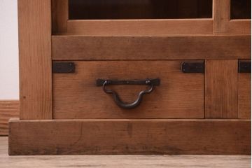 アンティーク家具　古民具・骨董　三尺　木味が美しい重ね収納棚(水屋箪笥)