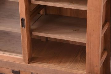 アンティーク家具　古民具・骨董　三尺　木味が美しい重ね収納棚(水屋箪笥)