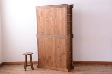 アンティーク家具　古民具・骨董　三尺　木味が美しい重ね収納棚(水屋箪笥)