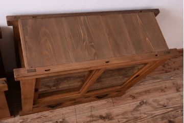 アンティーク家具　古民具・骨董　三尺　木味が美しい重ね収納棚(水屋箪笥)