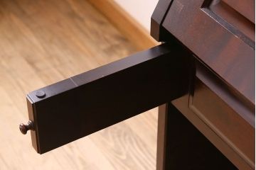 中古　北海道民芸家具　片袖ライティングビューロー(定価約28万8千円)