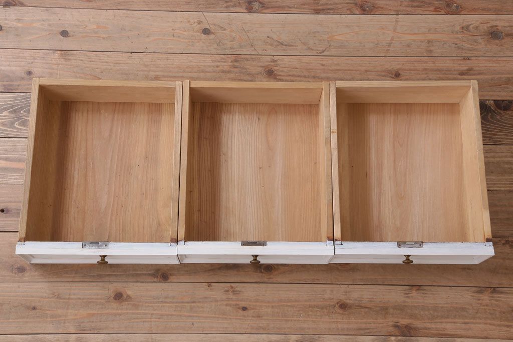 アンティーク家具　気泡ガラス入り!アンティークペイントローボード