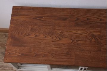 アンティーク家具　気泡ガラス入り!アンティークペイントローボード