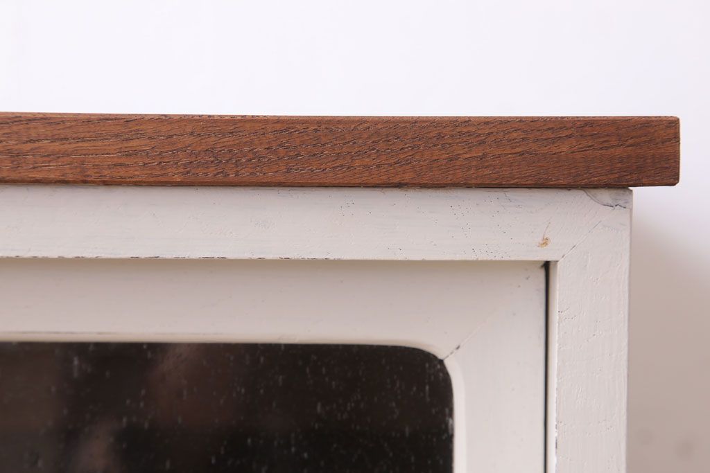 アンティーク家具　気泡ガラス入り!アンティークペイントローボード