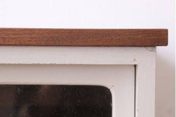 アンティーク家具　気泡ガラス入り!アンティークペイントローボード