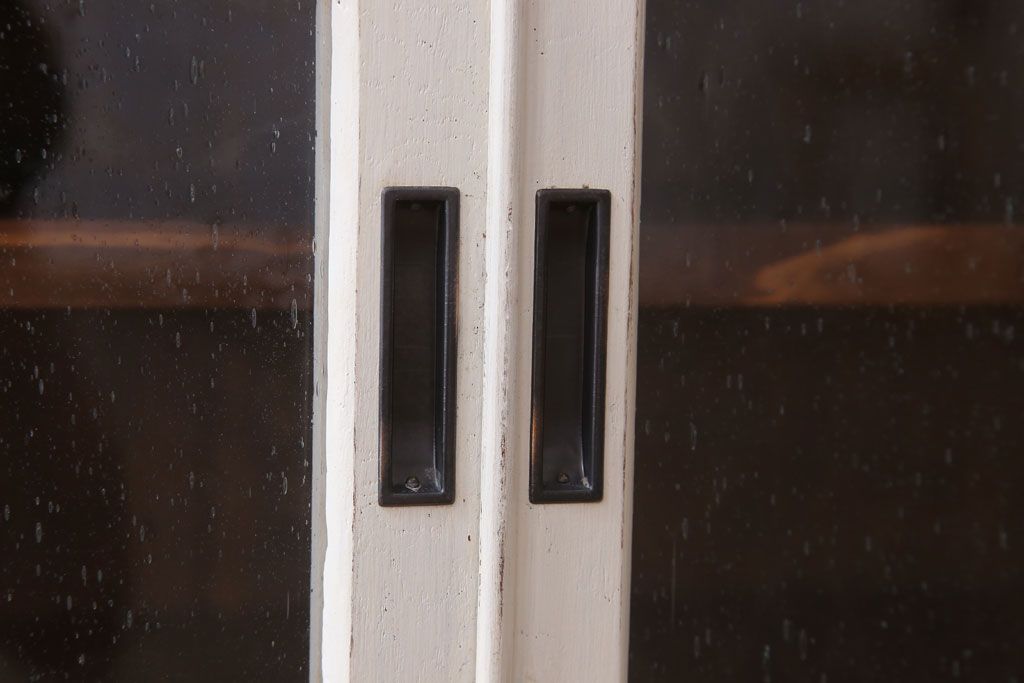 アンティーク家具　気泡ガラス入り!アンティークペイントローボード