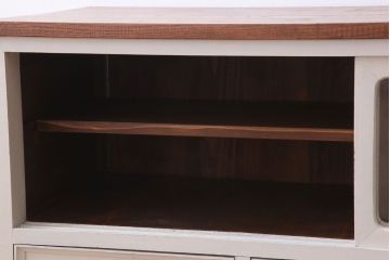 アンティーク家具　気泡ガラス入り!アンティークペイントローボード