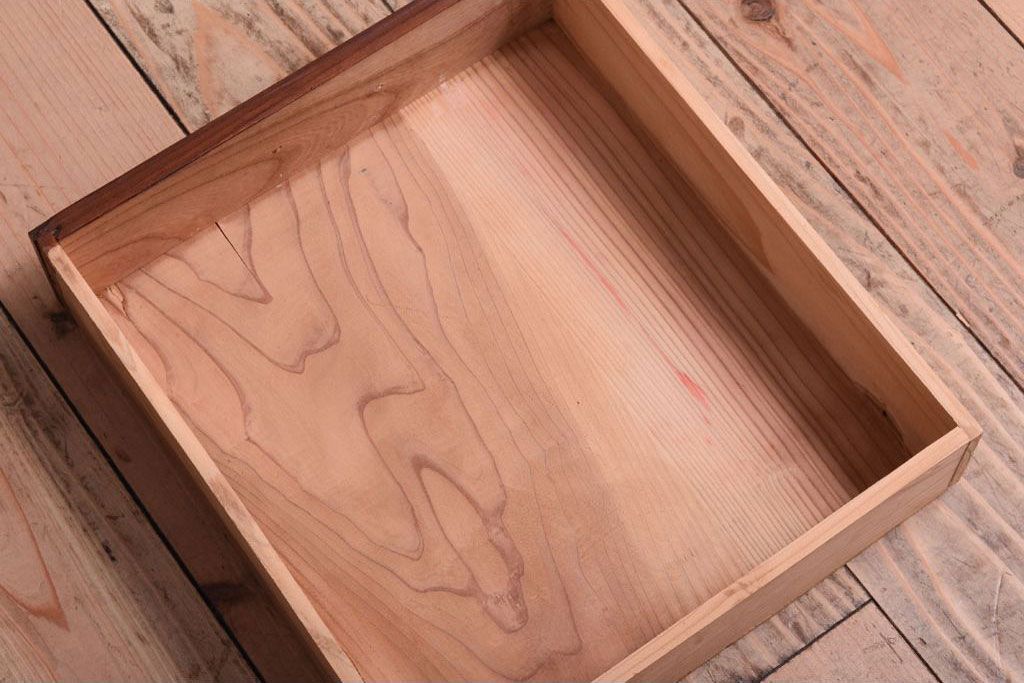 レトロ家具　昭和レトロ　古い木製のアンティーク5杯小引き出し(2)