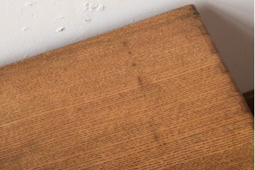 レトロ家具　扉付き!古いナラ材製の昭和レトロなアンティーク小引き出し