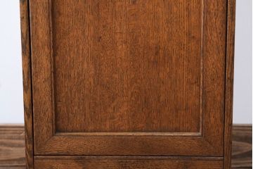 レトロ家具　扉付き!古いナラ材製の昭和レトロなアンティーク小引き出し