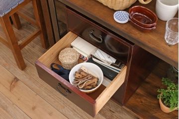 アンティーク家具　大正・昭和期　古い木製のアンティーク小引き出し