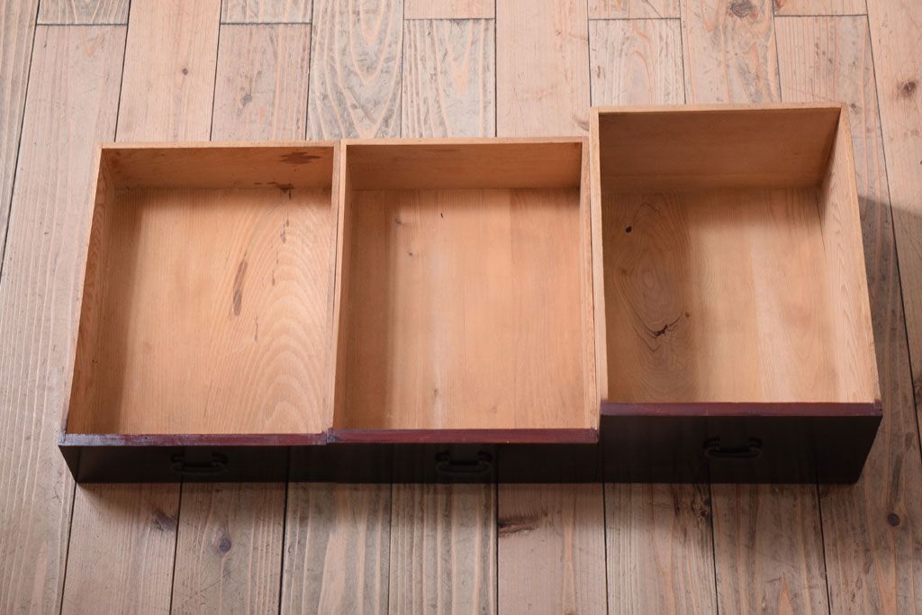 アンティーク家具　大正・昭和期　古い木製のアンティーク小引き出し