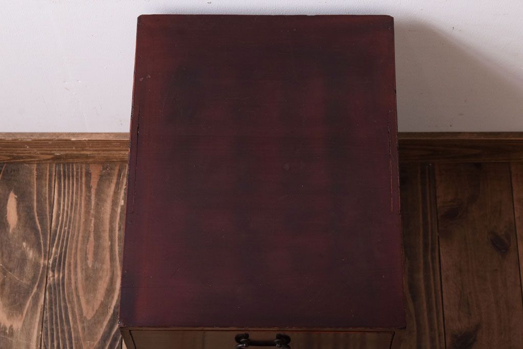 アンティーク家具　大正・昭和期　古い木製のアンティーク小引き出し