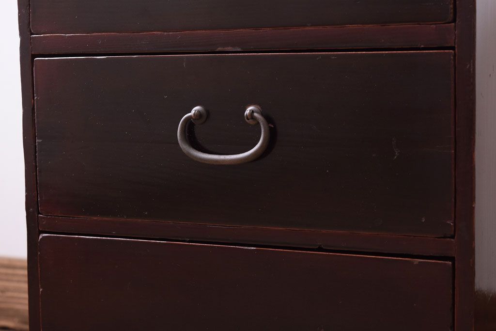 アンティーク家具　大正・昭和期　古い木製のアンティーク小引き出し