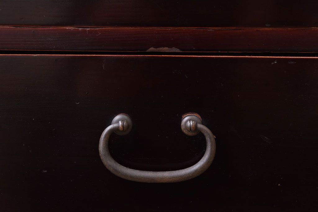 アンティーク家具　大正・昭和期　古い木製のアンティーク小引き出し