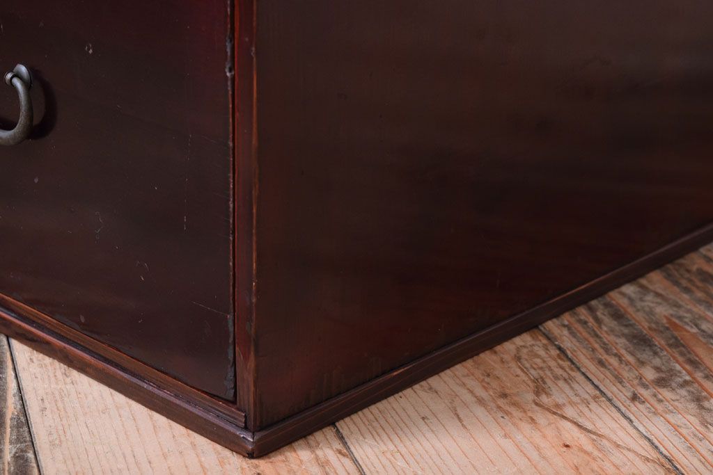 アンティーク家具　大正・昭和期　古い木製のアンティーク小引き出し