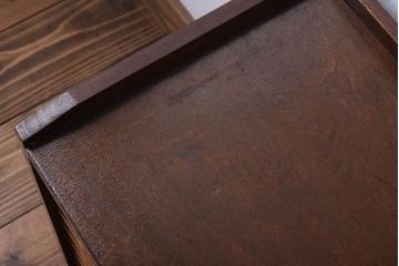 レトロ家具　昭和レトロ　古い木製の小ぶりなアンティーク縦型書類棚(カルテケース)(1)