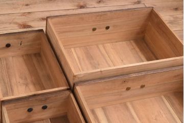 アンティーク家具　古い桐材製のアンティーク小引き出し