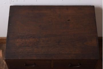 アンティーク家具　古い桐材製のアンティーク小引き出し