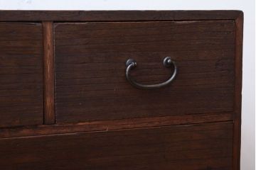アンティーク家具　古い桐材製のアンティーク小引き出し