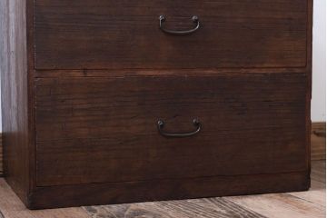 アンティーク家具　古い桐材製のアンティーク小引き出し