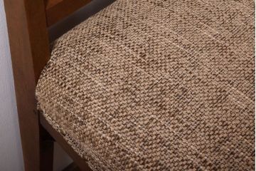 アンティーク家具　クッション座面　オーク材製のシンプルなアンティークチェア