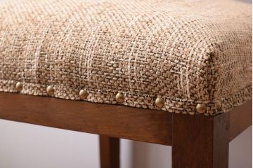 アンティーク家具　クッション座面　オーク材製のシンプルなアンティークチェア