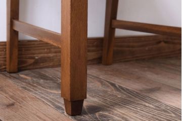 アンティーク家具　クッション座面　オーク材製のシンプルなアンティークチェア