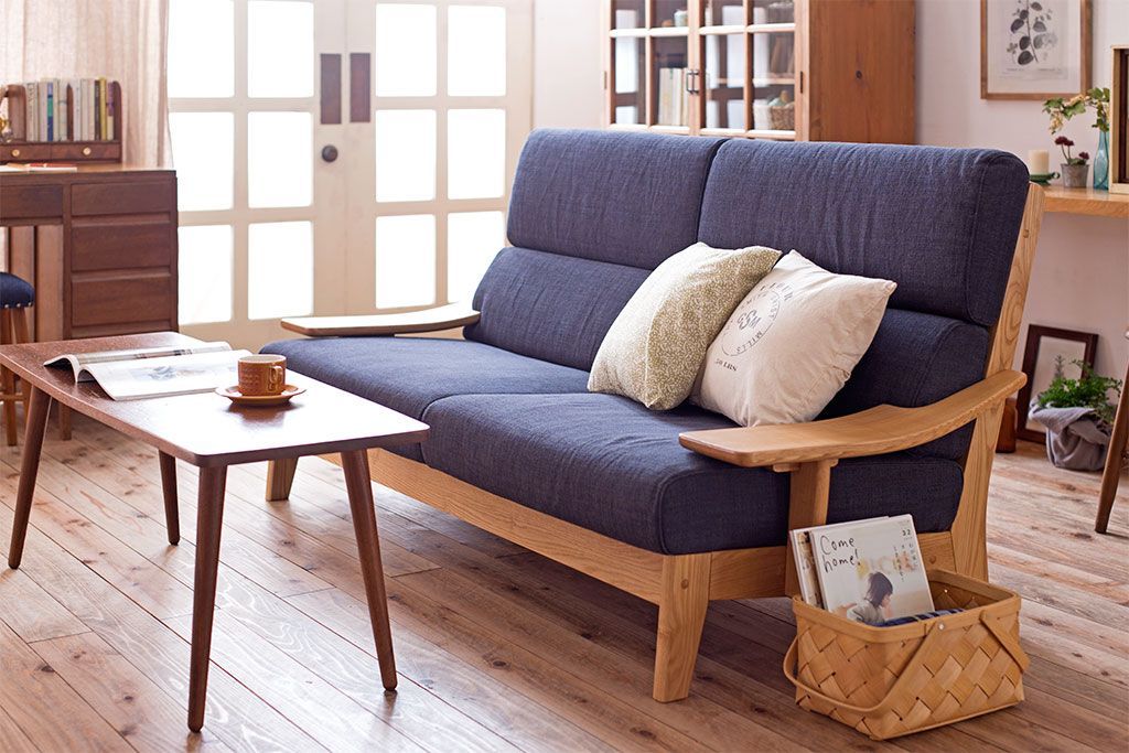 中古美品　ブランド家具　頑固おやじ(GANKO OYAJI)　シンプルでおしゃれなアームソファ(定価約23万円)