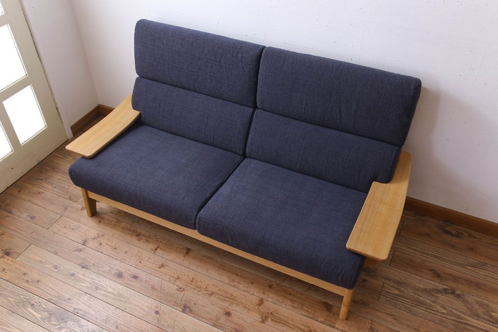 中古美品　ブランド家具　頑固おやじ(GANKO OYAJI)　シンプルでおしゃれなアームソファ(定価約23万円)