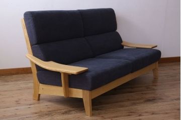 中古美品　ブランド家具　頑固おやじ(GANKO OYAJI)　シンプルでおしゃれなアームソファ(定価約23万円)