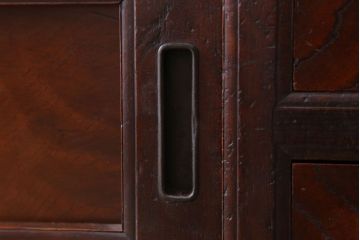アンティーク家具　六尺　古民具・骨董　極太框の収納箪笥サイドボード(水屋箪笥・ローボード)