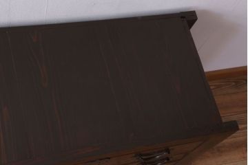アンティーク家具　六尺　古民具・骨董　極太框の収納箪笥サイドボード(水屋箪笥・ローボード)