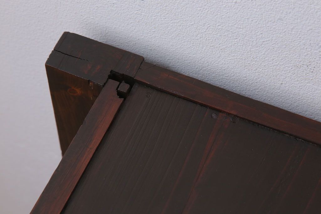 アンティーク家具　六尺　古民具・骨董　極太框の収納箪笥サイドボード(水屋箪笥・ローボード)