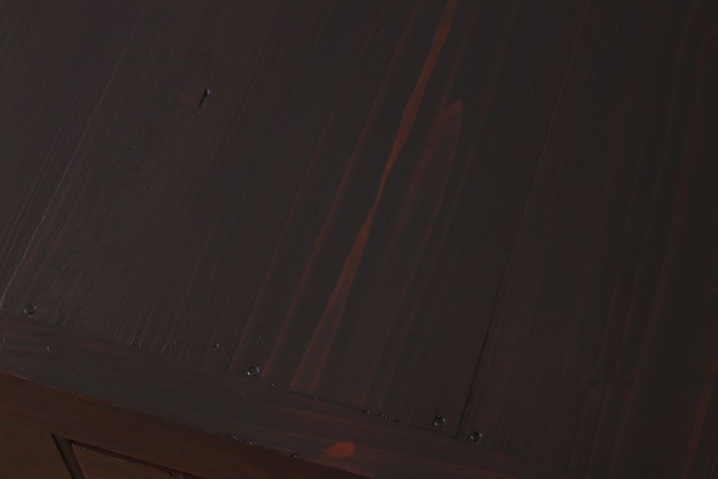 アンティーク家具　六尺　古民具・骨董　極太框の収納箪笥サイドボード(水屋箪笥・ローボード)