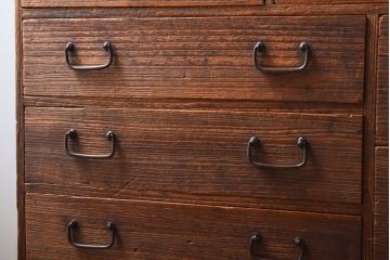アンティーク家具　古民具・骨董　古い桐材製のアンティーク小引き出し(小箪笥)