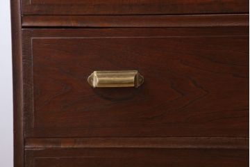 アンティーク家具　古い木製のシンプルなアンティークチェスト(衣装箪笥)