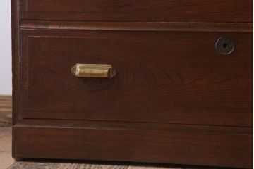 アンティーク家具　古い木製のシンプルなアンティークチェスト(衣装箪笥)