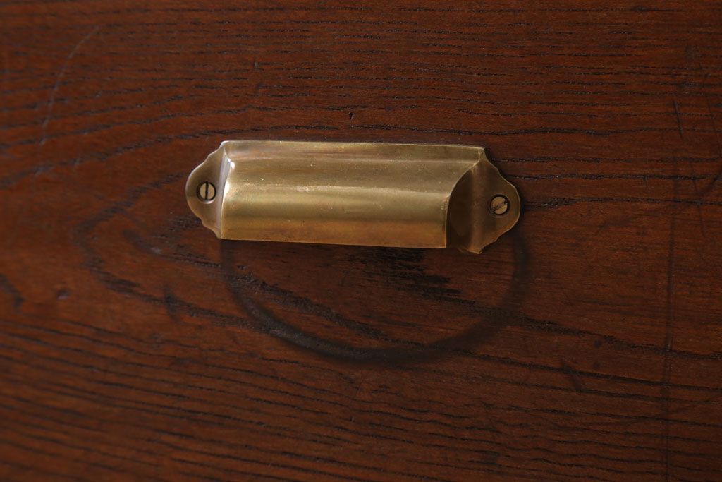 アンティーク家具　古い木製のシンプルなアンティークチェスト(衣装箪笥)