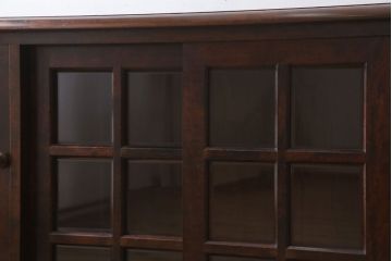 中古　北海道民芸家具　サイドボード(引き戸)(定価約29万円)