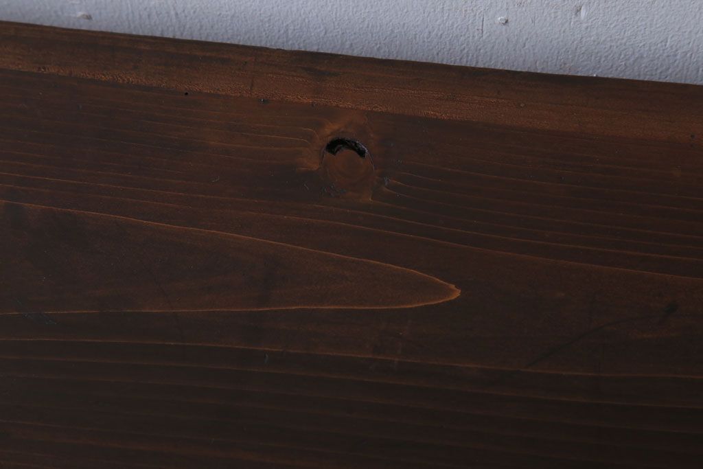 アンティーク家具　前面欅材　玉杢　丸金具　古い木製のシンプルなアンティーク衣装箪笥(チェスト)