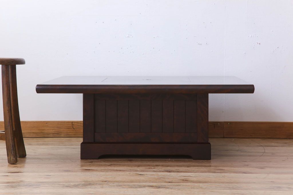 中古　北海道民芸家具　座炉付テーブル(定価約34万円)