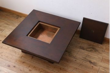 中古　北海道民芸家具　座炉付テーブル(定価約34万円)