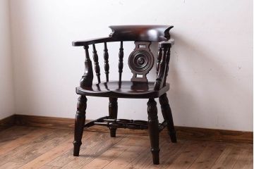 極美品　中古　松本民芸家具　大キャプテンチェア(桜・ラッカー)