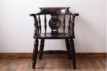 極美品　中古　松本民芸家具　大キャプテンチェア(桜・ラッカー)