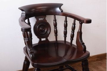 極美品　中古　松本民芸家具　大キャプテンチェア(桜・ラッカー)